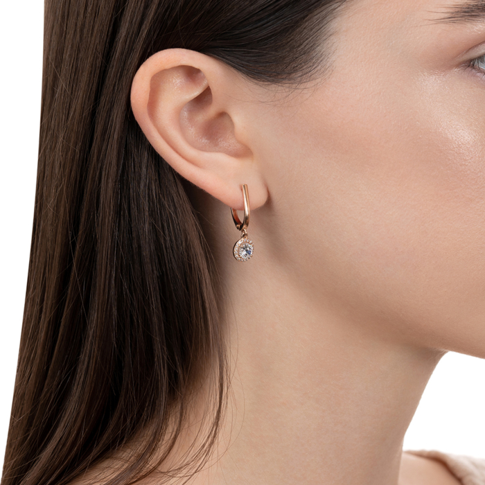 Золоті сережки з фіанітами. Артикул 23475/01/0/15