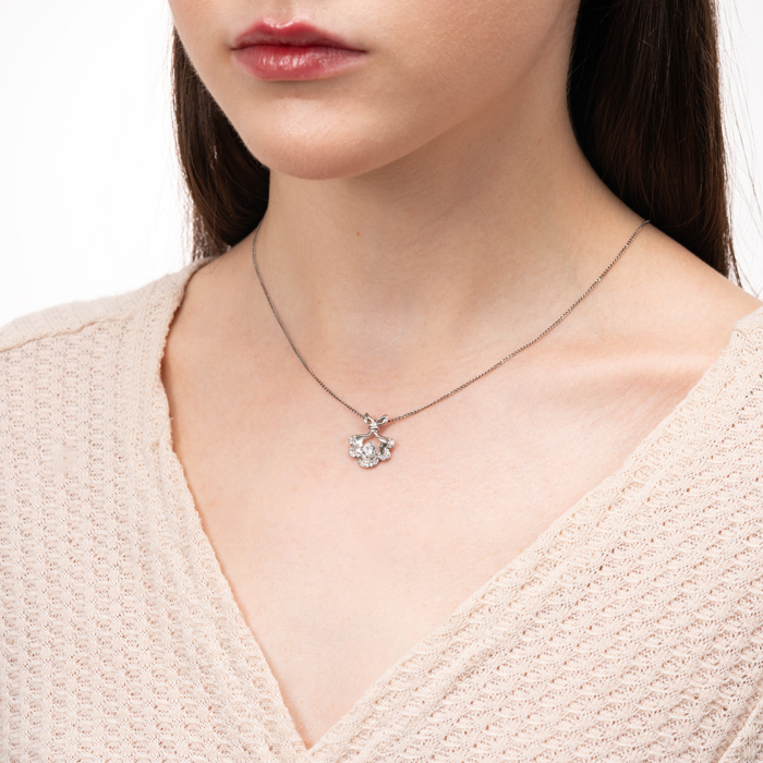 Срібна підвіска з фіанітами. Артикул SZDN08742-P/12/1