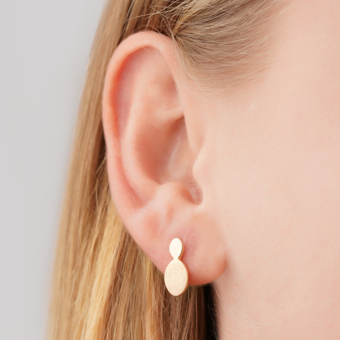 Золотые серьги без вставки 27023/01/0