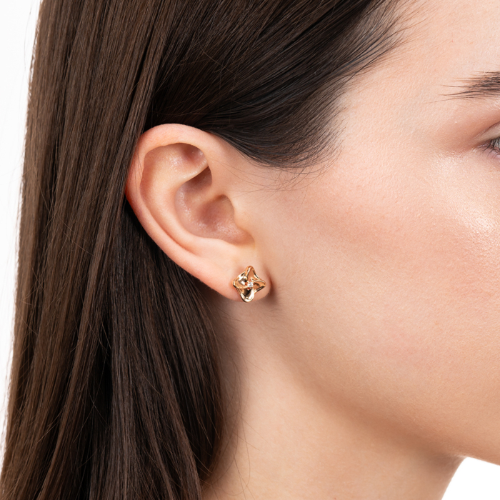 Золоті сережки з фіанітом. Артикул 23709/01/0/3