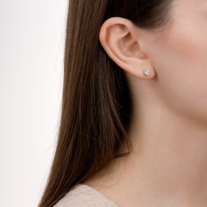 Серебряные пуссеты. Артикул B03547-E/12/1