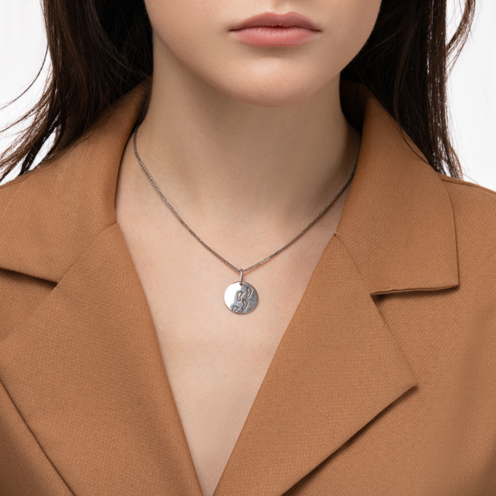 Срібна підска з емаллю. Артикул SP06130A-P/12/389