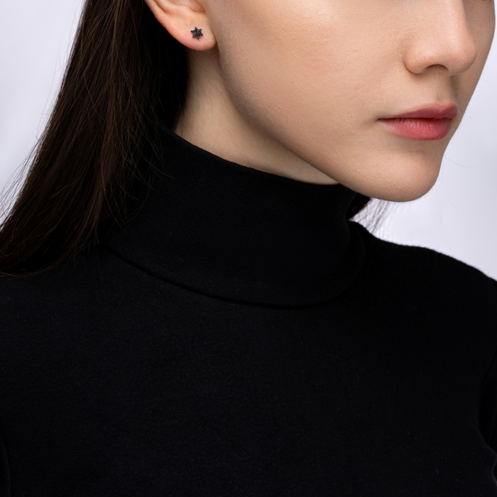 Срібні пусети з фіанітами. Артикул ME15530A-E/12/526