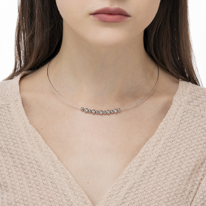 Серебряное колье. Артикул KCV263_CL-K/12