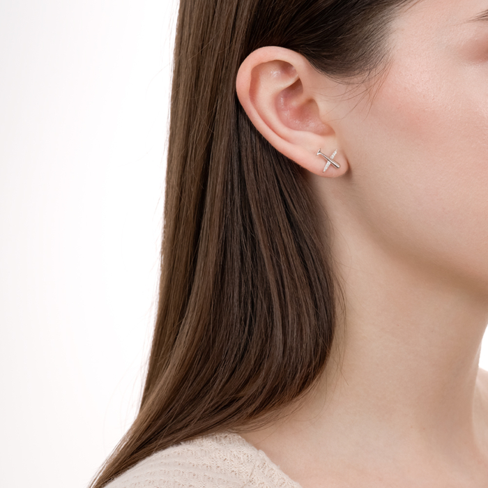 Срібні сережки з фіанітами. Артикул 5EA60539-E/12/1