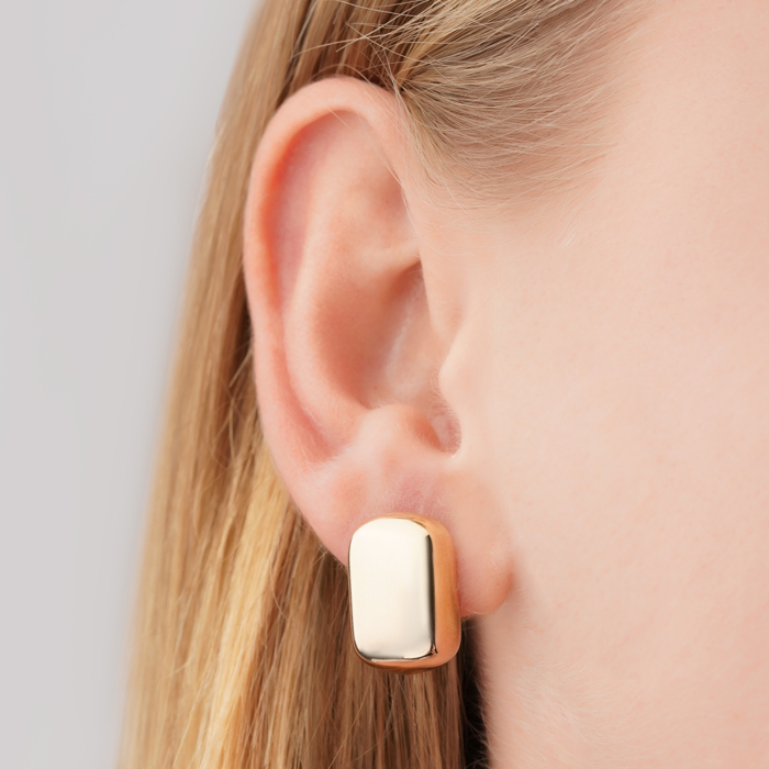 Золотые серьги без вставки 23989/01/0