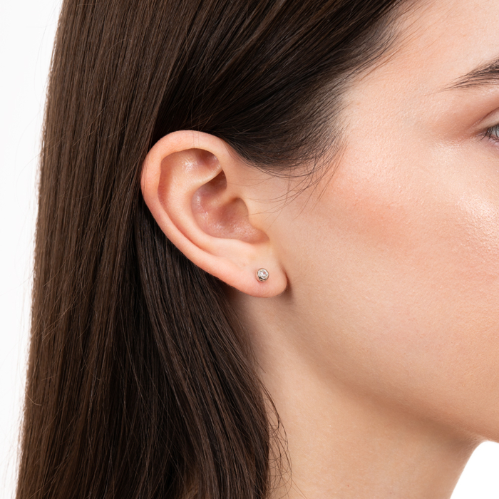 Серебряные серьги с фианитом. Артикул 1EA76505-E/12/1