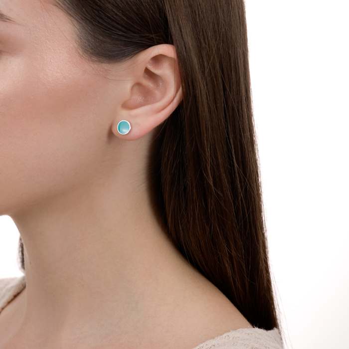 Серебряные серьги с эмалью. Артикул 2E23175-E/12/3090