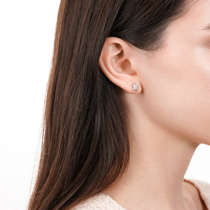 Золоті сережки з фіанітами. Артикул 21875/01/1/1