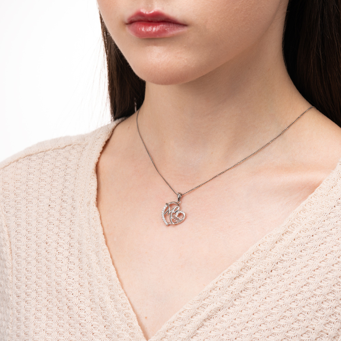 Срібна підвіска з фіанітами. Артикул SZDP01751-P/12/1