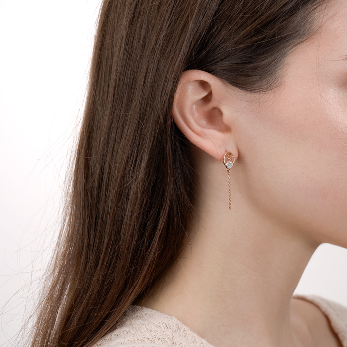 Золоті сережки з фіанітами. Артикул 23543/01/1/13