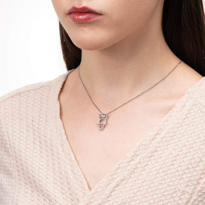 Срібна підвіска з фіанітами. Артикул SZDP00550-P/12/1