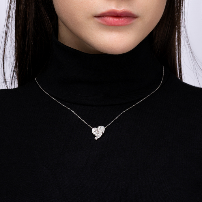 Срібна підвіска з фіанітами. Артикул MP14408A-P/12/1