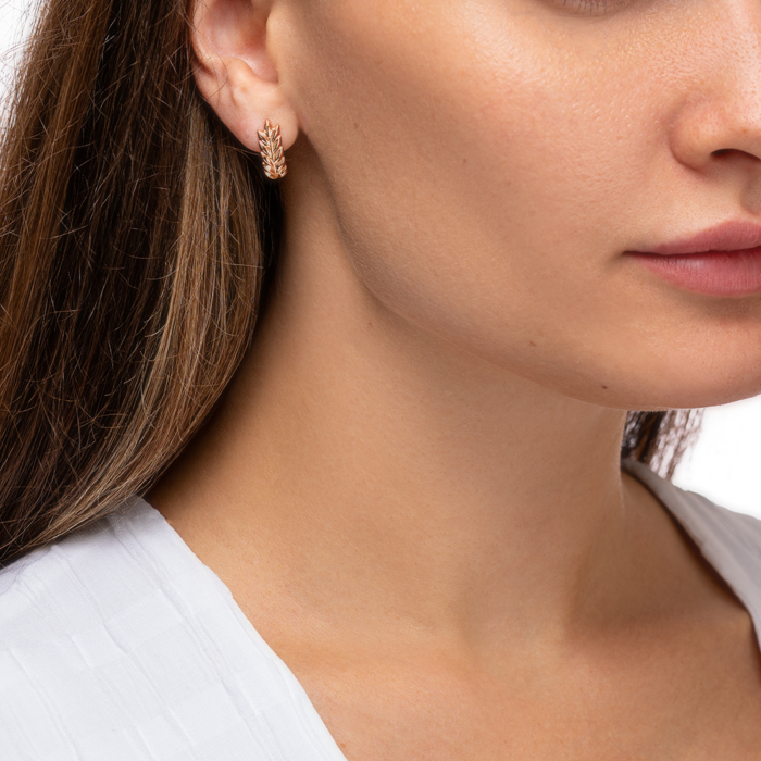 Золотые серьги без вставки. Артикул 23238/01/0