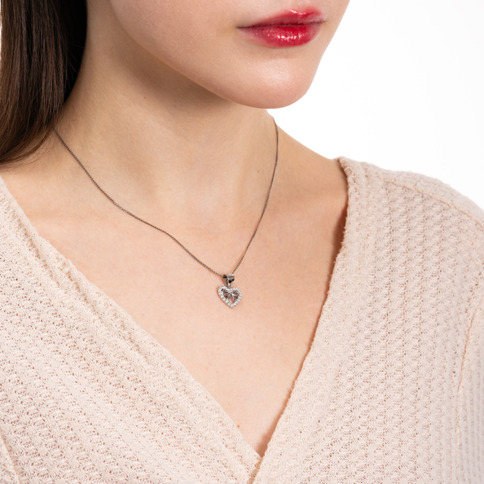 Срібна підвіска з фіанітами. Артикул PE40740-P/12/1