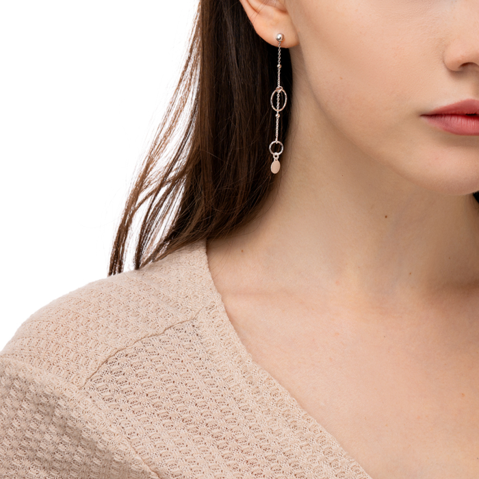 Срібні сережки-підвіски. Артикул KCV120_OR-E/12
