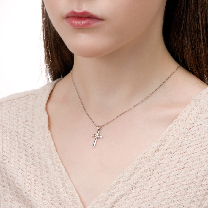 Срібний хрестик. Артикул G00024-P/12