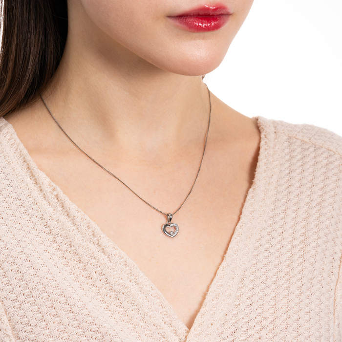 Срібна підвіска з фіанітами. Артикул 2P20849-P/12/1