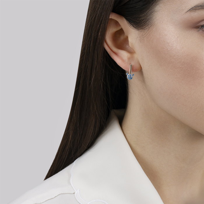 Срібні сережки з фіанітами. Артикул SZDE15065-E/12/1273