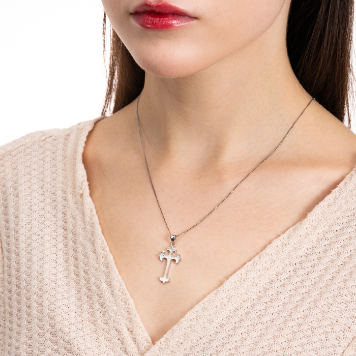 Срібний хрестик. Артикул BEP00002-P/12