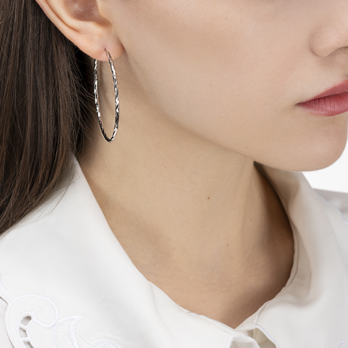 Серебряные серьги-конго. Артикул SE00621-E/12