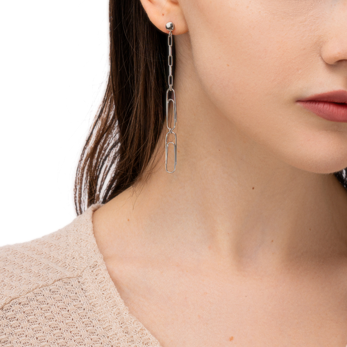 Серебряные серьги-подвески. Артикул KCV232_OR-E/12