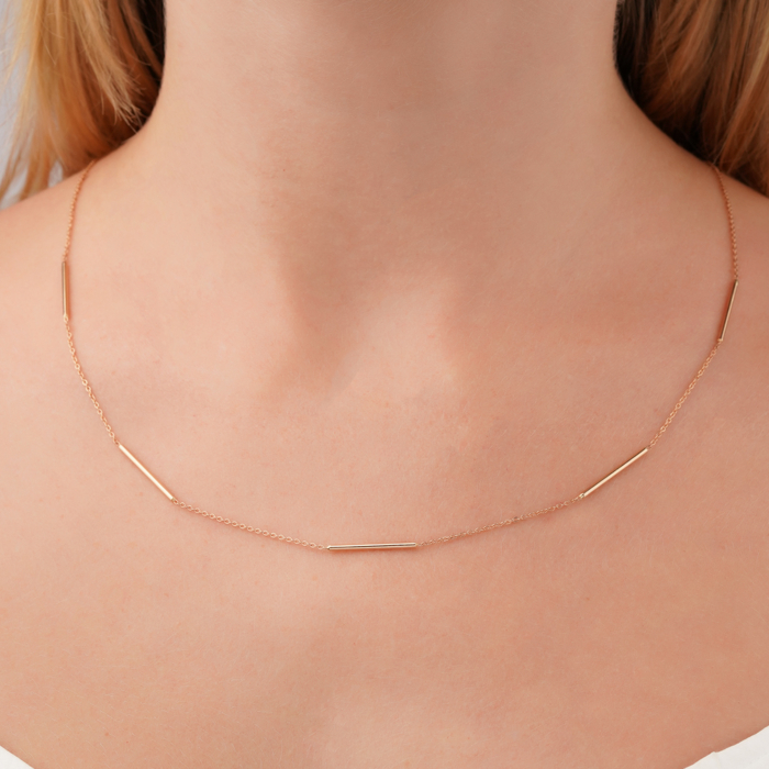 Золотое колье без вставки 06298/01/0