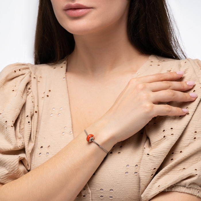 Срібна намистина-шарм. Артикул HGS-682-P/12/4647