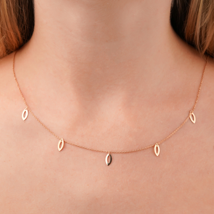 Золотое колье без вставки 06722/01/0