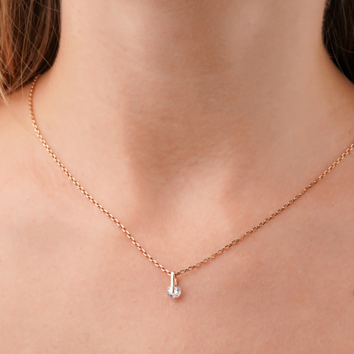 Золота підвіска з фіанітом G-2206-P/01/1