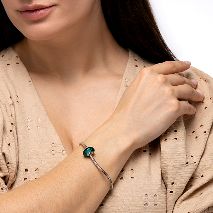 Срібна намистина-шарм. Артикул HGS-1144-P/12/4695