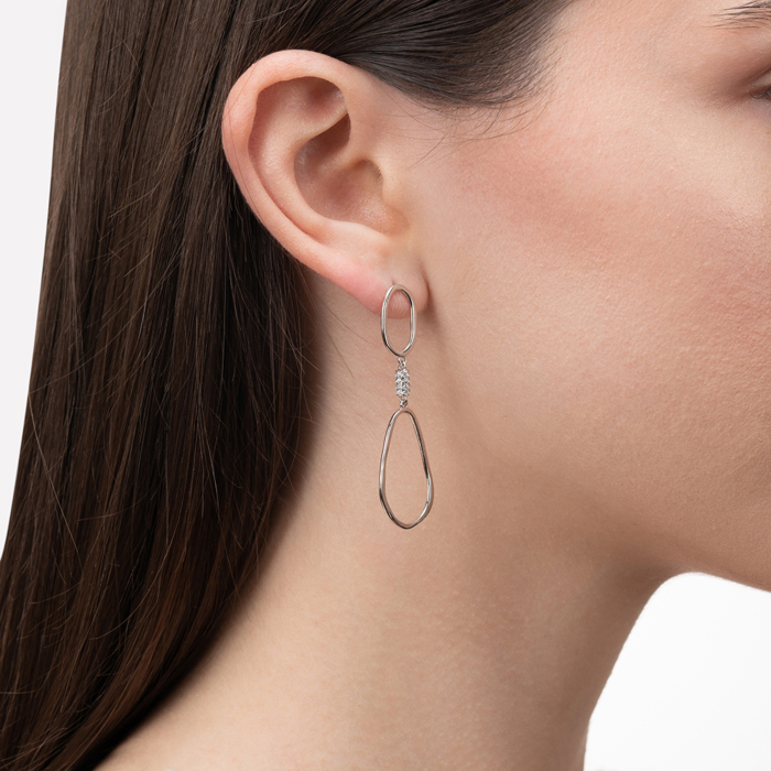 Серебряные серьги с фианитами. Артикул JB05140-E/12/1