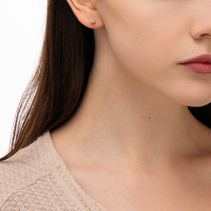 Золоті пусети з фіанітом. Артикул 23423/01/0/28