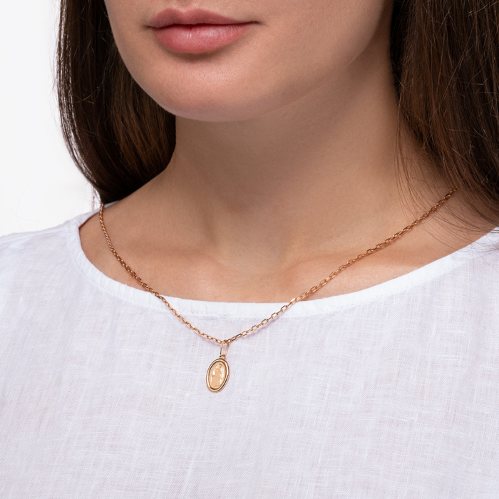 Золотая подвеска-иконка Божья Матерь (30551-20/01/0 (30551/20лгр)