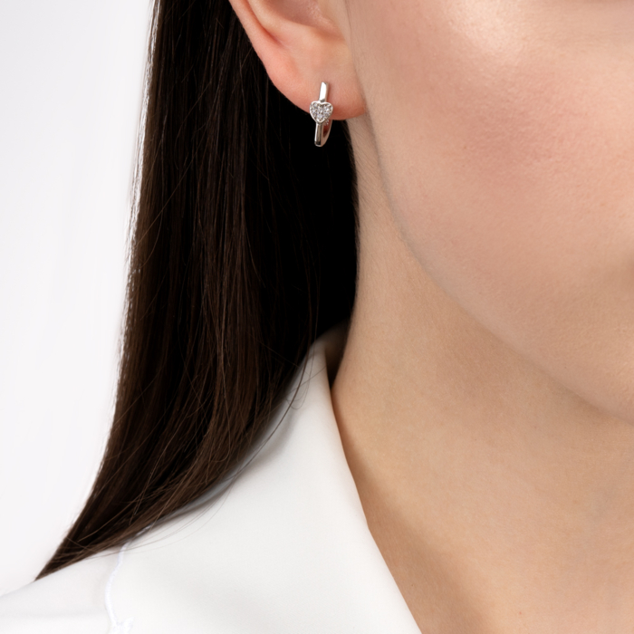 Серебряные серьги с фианитами. Артикул SZDE15068-E/12/1