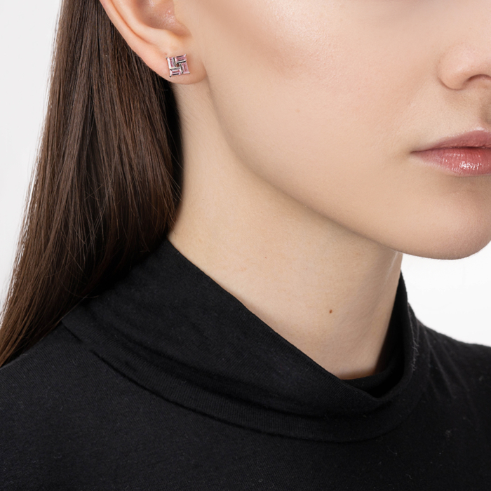 Серебряные серьги с фианитами. Артикул SE00854-E/12/1504