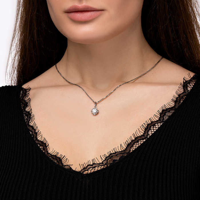 Срібна підвіска з фіанітами. Артикул GP14373A-P/12/1