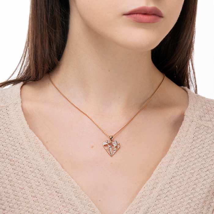 Золота підвіска з фіанітами. Артикул 32570/01/1/36