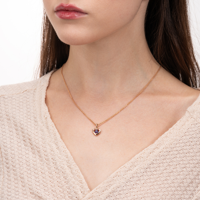 Золота підвіска з аметистом. Артикул 550061/01/0/5789