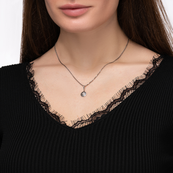 Срібна підвіска без вставки. Артикул MP14252A-P/12