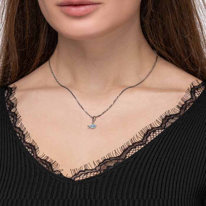 Срібна підвіска з фіанітами. Артикул GP01683A-P/12/1273