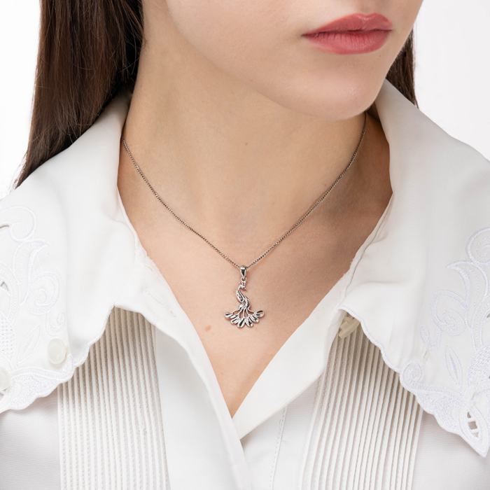 Срібна підвіска з фіанітом. Артикул SP00413-P/12/1