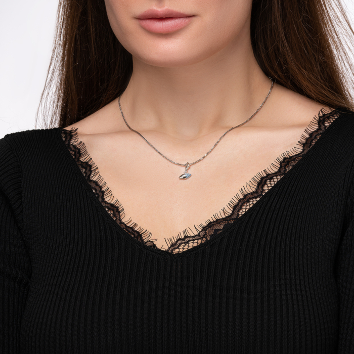 Срібна підвіска з фіанітами. Артикул GP01719A-P/12/1273