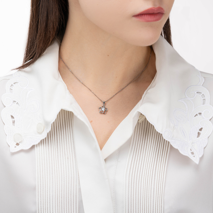 Срібна підвіска з фіанітом. Артикул SP00980-P/12/1