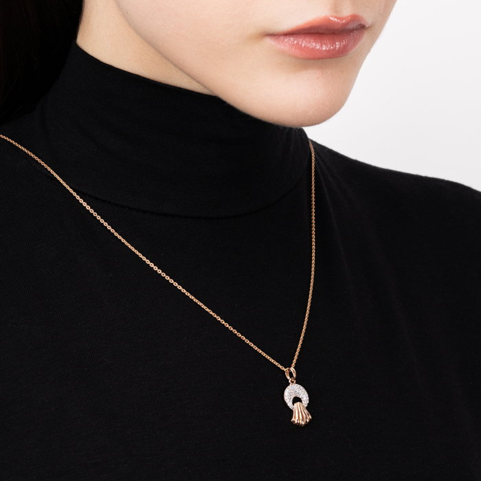 Золота підвіска з фіанітами. Артикул 32640/01/1/13