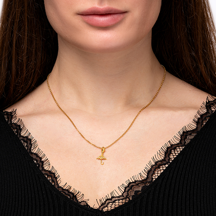 Срібна позолочена підвіска з фіанітами. Артикул GP01720A-P/20/1506