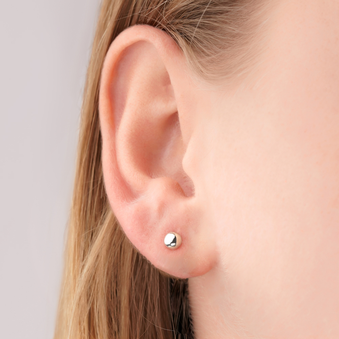 Сережки з білого золота без вставки 21760/02/1