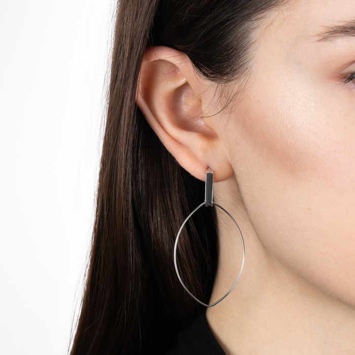 Серебряные серьги. Артикул ORT  8936 RH-E/12