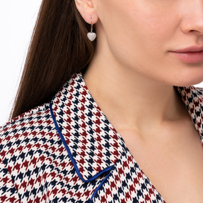 Срібні сережки з фіанітами. Артикул GE13960A-E/12/1504