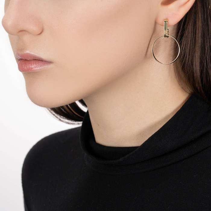 Серебряные серьги. Артикул ORT  8951 G-E/20